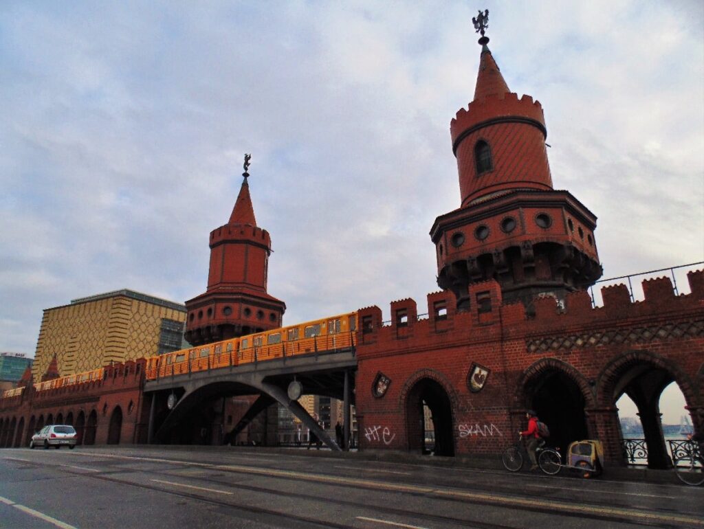 Oberbaum bridge in Berlin with a underground crossing